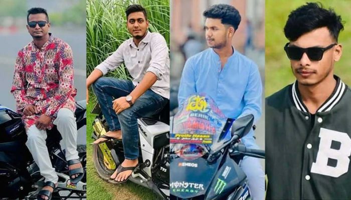 মাদারীপুরে দুই মোটরসাইকেলের সংঘর্ষে প্রাণ গেল চার যুবকের