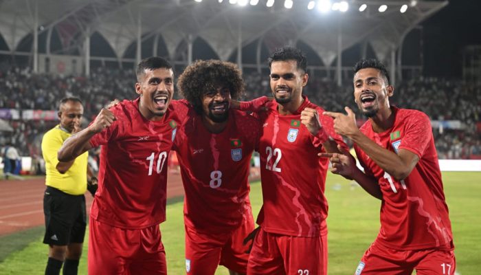 অভিষেকে হামজার প্রথম গোলে ভুটানের বিপক্ষে বাংলাদেশের জয়