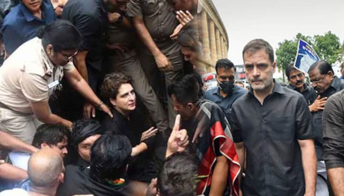 ভারতে কংগ্রেস নেতা রাহুল গান্ধী ও প্রিয়াঙ্কা গান্ধীকে আটক করেছে দিল্লি পুলিশ