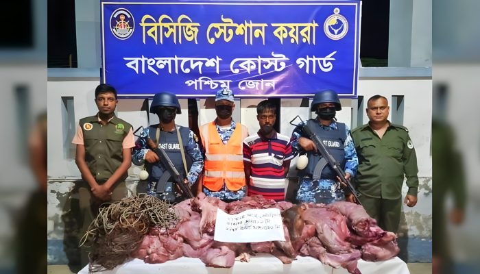 ১০৩ কেজি হরিণের মাংসসহ এক ব্যক্তি আটক