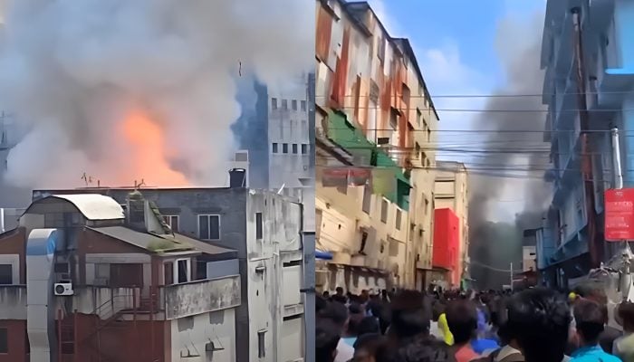 মিরপুরে গার্মেন্টস ও কেমিক্যাল গোডাউনে ভয়াবহ আগুন